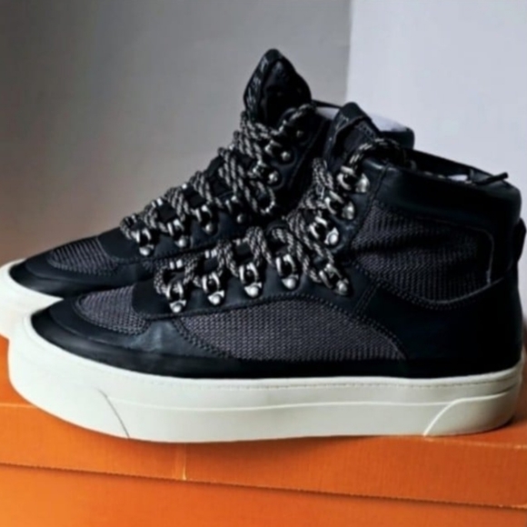 Miz Mooz Alpyne Sneakers Women's size 6.0 Slate Gray, blue Leather NWB Mid/Hi.- - Picture 10 of 11